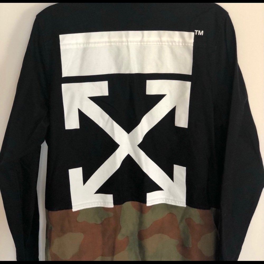 Off-White Split Camo Button-Down Shirt - image 5